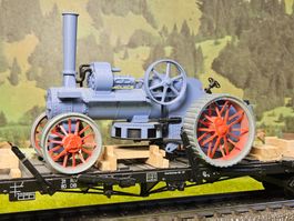 Märklin 84663 _ Flachwagen mit Ladegut Lokomobile _ Spur H0