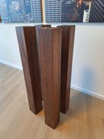 4 Massivholz Nussbaum Tischbeine im Set