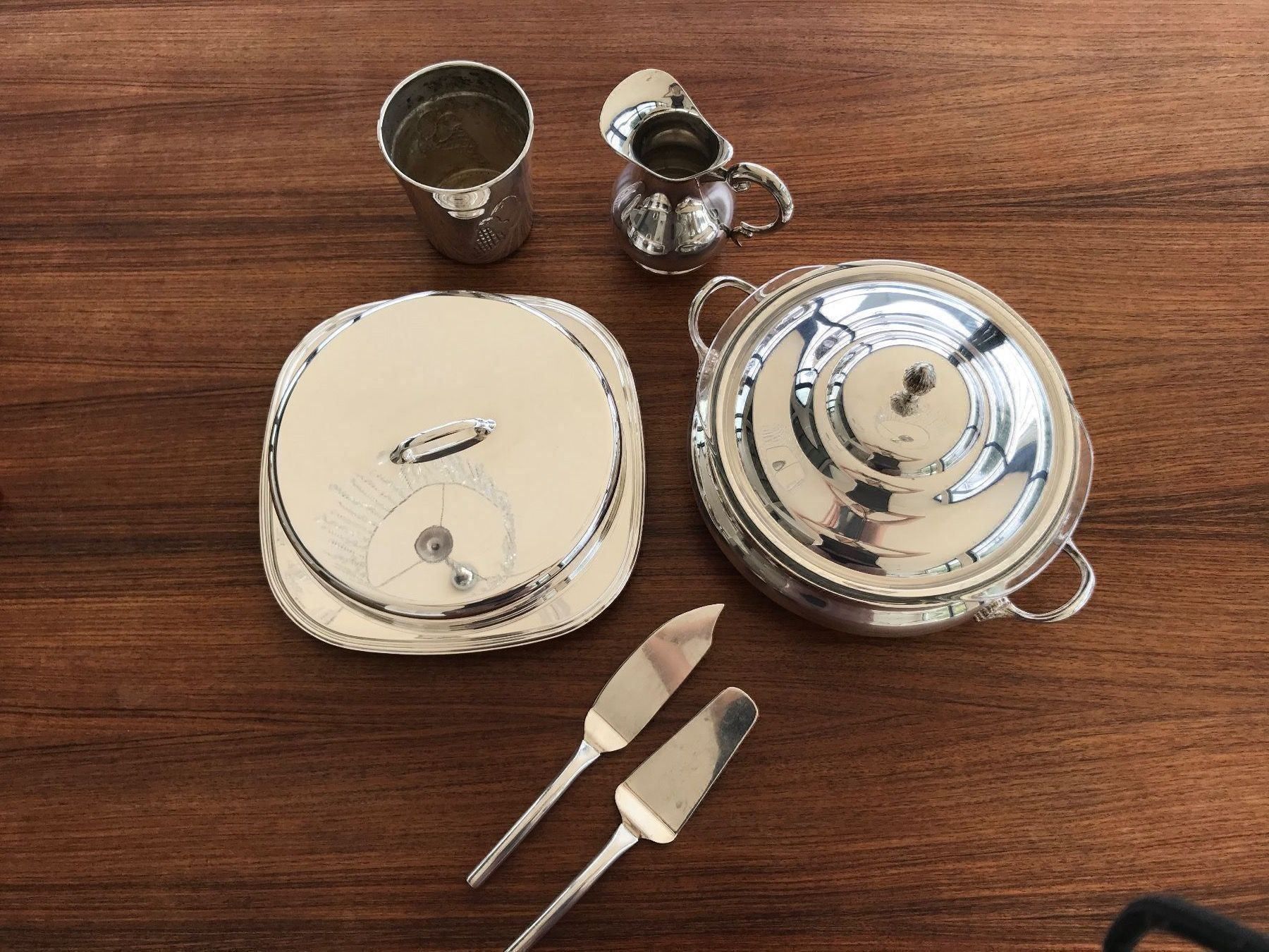 Set di piatti: Luxuriöses 10-teiliges SILBER Servierset – Usato da niederbipp venduto da Esbenz 1