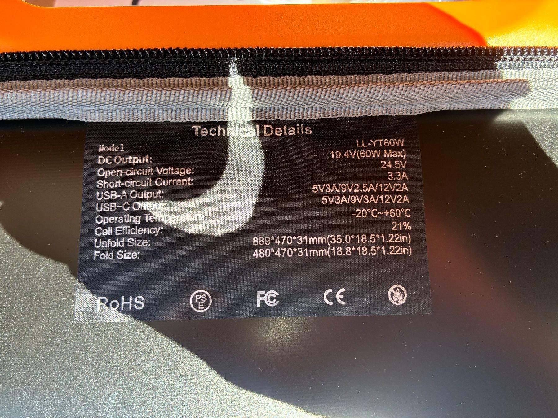 Dispositivi a energia solare: Faltbares Solarpanel 60 Watt – Nuovo (secondo la descrizione) da Cordast venduto da Suisseheinz 5