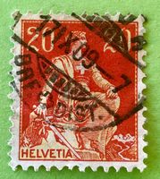  Nr.108 Sitzende Helvetia mit Schwert GESTEMPELT  