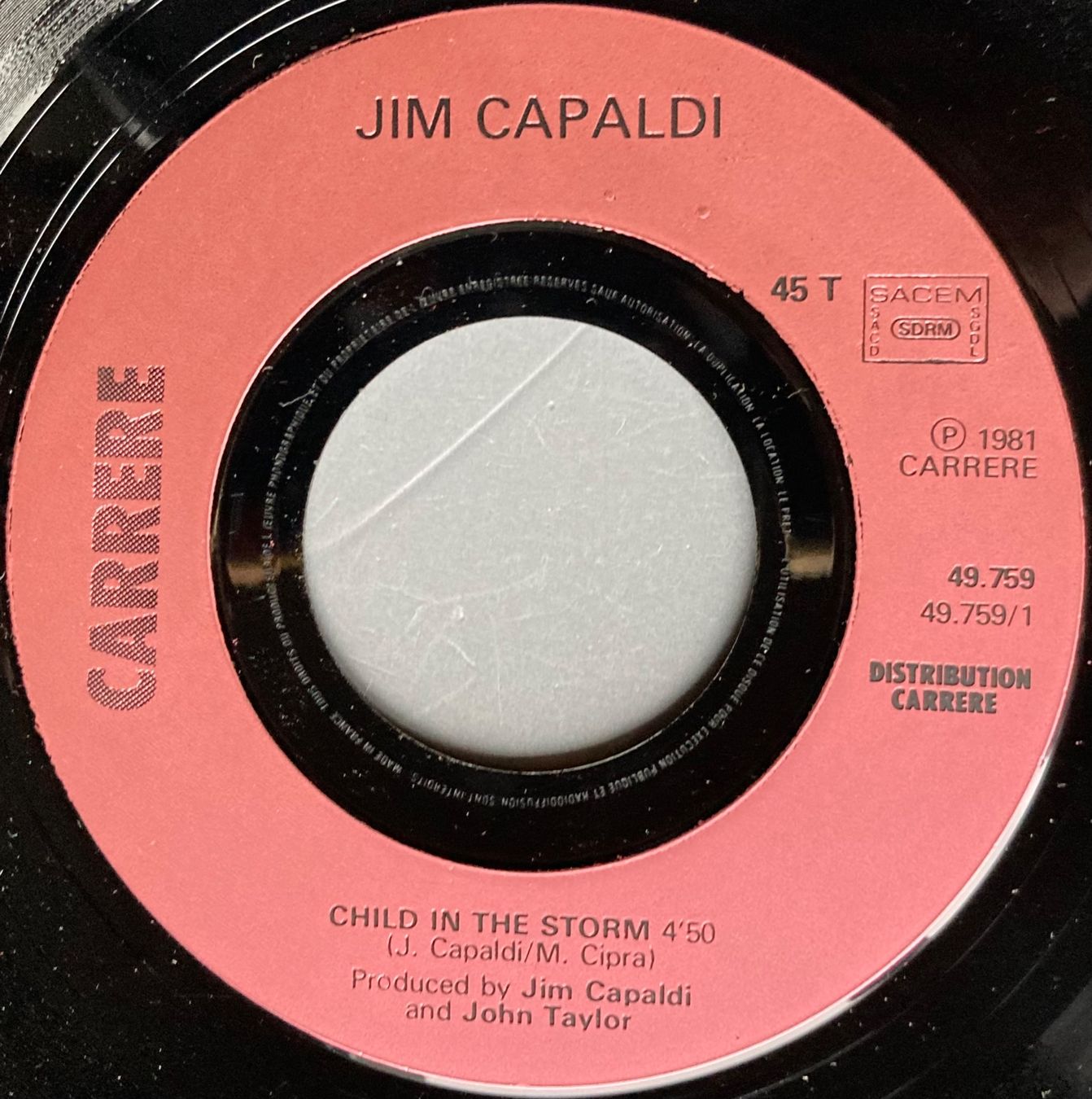 Dischi in vinile: JIM CAPALDI - CHILD IN THE STORM – Usato da Poliez-Pittet venduto da Newtown-Records 2