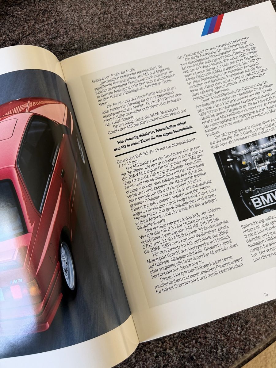BMW Documenti: BMW M3, M5 Prospekt 1988 – Usato da Olten venduto da Bluespapst 6