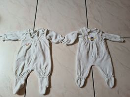 2 Babystrampler Gr 56 in weiss von Bini