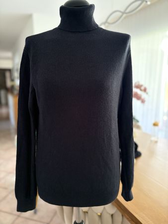 Maglione dolcevita Scout nero a coste taglia XS