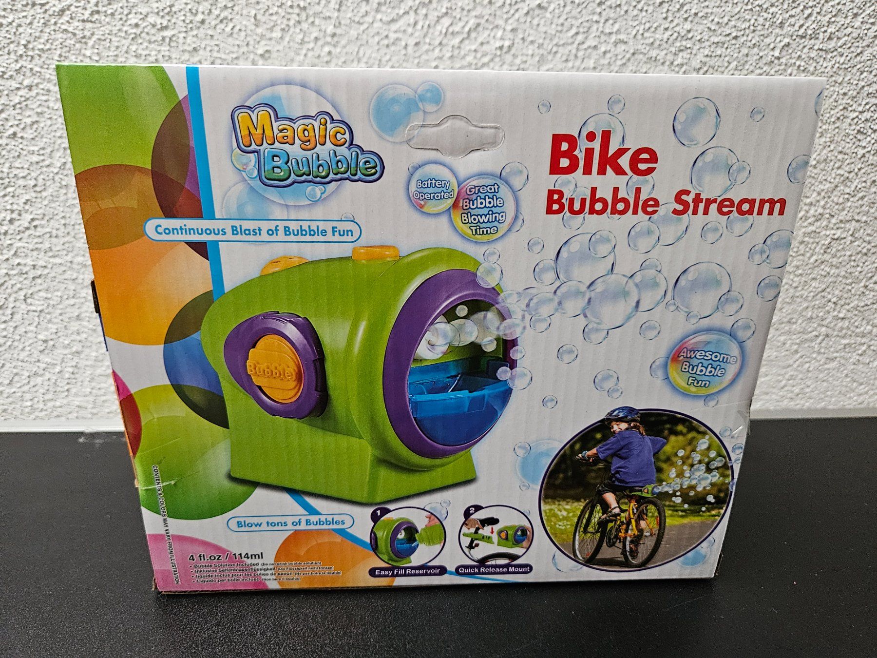 Spielzeuge: Neu - Bike Bubble Stream - Seifenblasen – Neu und originalverpackt aus Dagmersellen von Jarsetz_Restposten 1