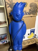 Deko Lampe Figur blau Kunststoff mit Netzadapter