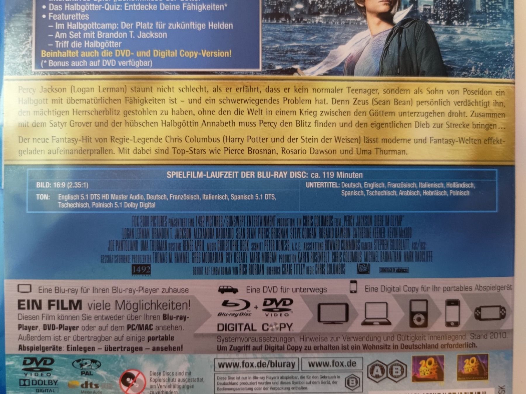 Tutti i DVDs: Percy Jackson - Diebe im Olymp – Usato da Liestal venduto da Kratzilla 4