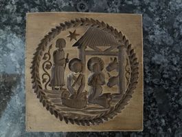 Holzmödeli für Änisplätzchen mit Krippenmotiv