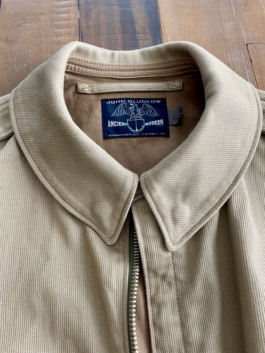 Jacken: John Gluckow Cotton Pique A-2 Bomber Jacket - Large – Gebraucht aus Zürich von Braden 2
