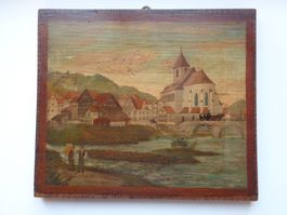 GEMÄLDE APPENZELL DORFANSICHT MIT KIRCHE