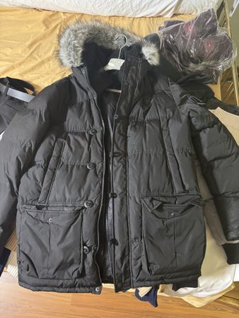 Herren Winterjacke mit Kapuze Siksilk Grösse L gebraucht