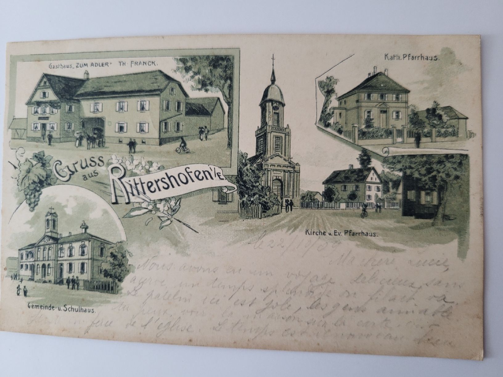 Ansichtskarten: Ansichtskarte Litho Rittershofen  Briefmarke R35 – Gebraucht aus nunningen von mic_88k2