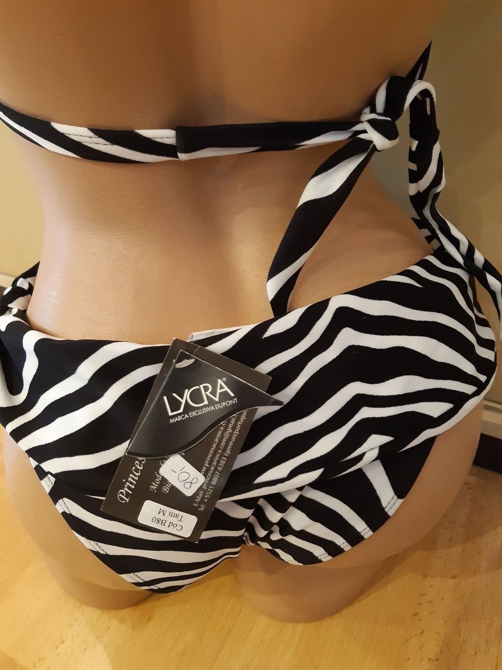 Costumi da bagno & Bikini: Schwarz weisses Bikini Braslien M – Nuovo e nell'imballaggio originale da Ibach venduto da fantasyfashion 2