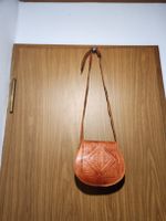Sac bandoulière en cuir marron style vintage