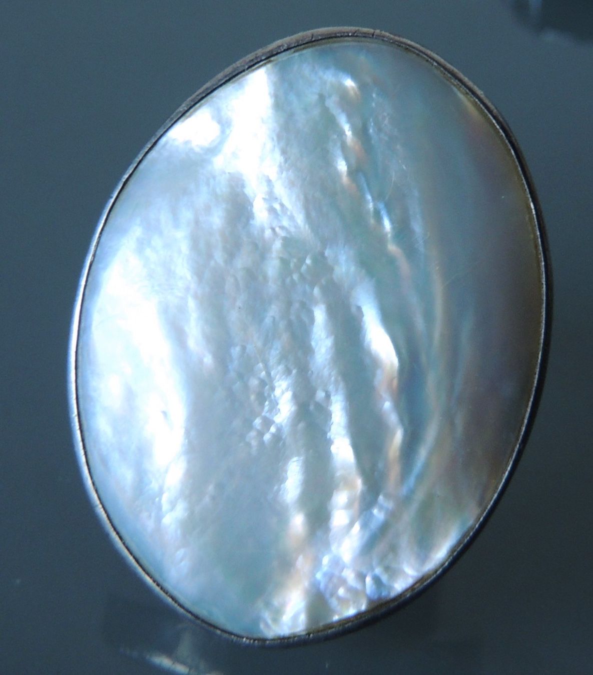 Anelli: Silber 925 Perlmutt Fingerring 41 x 31 mm – Usato da Waldenburg venduto da schaller707