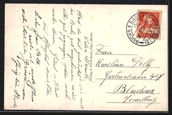 Cartoline postali: Buchs, Hotel Rhätia in der Bahnhofstras – Usato da Berlin venduto da bartko-reher 1