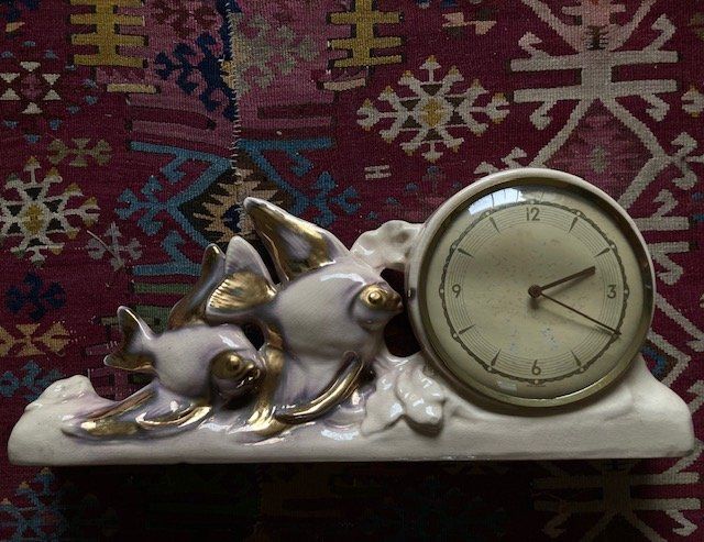 Orologi da terra & Orologi da parete: Pendule céramique, années 50 - garnitute de cheminée – Usato da Onex venduto da gga_5vcf 5
