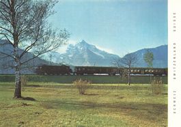 Weesen (SG) – Bahnlinie Zürich–Chur entlang des Walensees