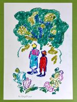 Walter Ropele – Malkreide auf Papier (A4, 2015, signiert)