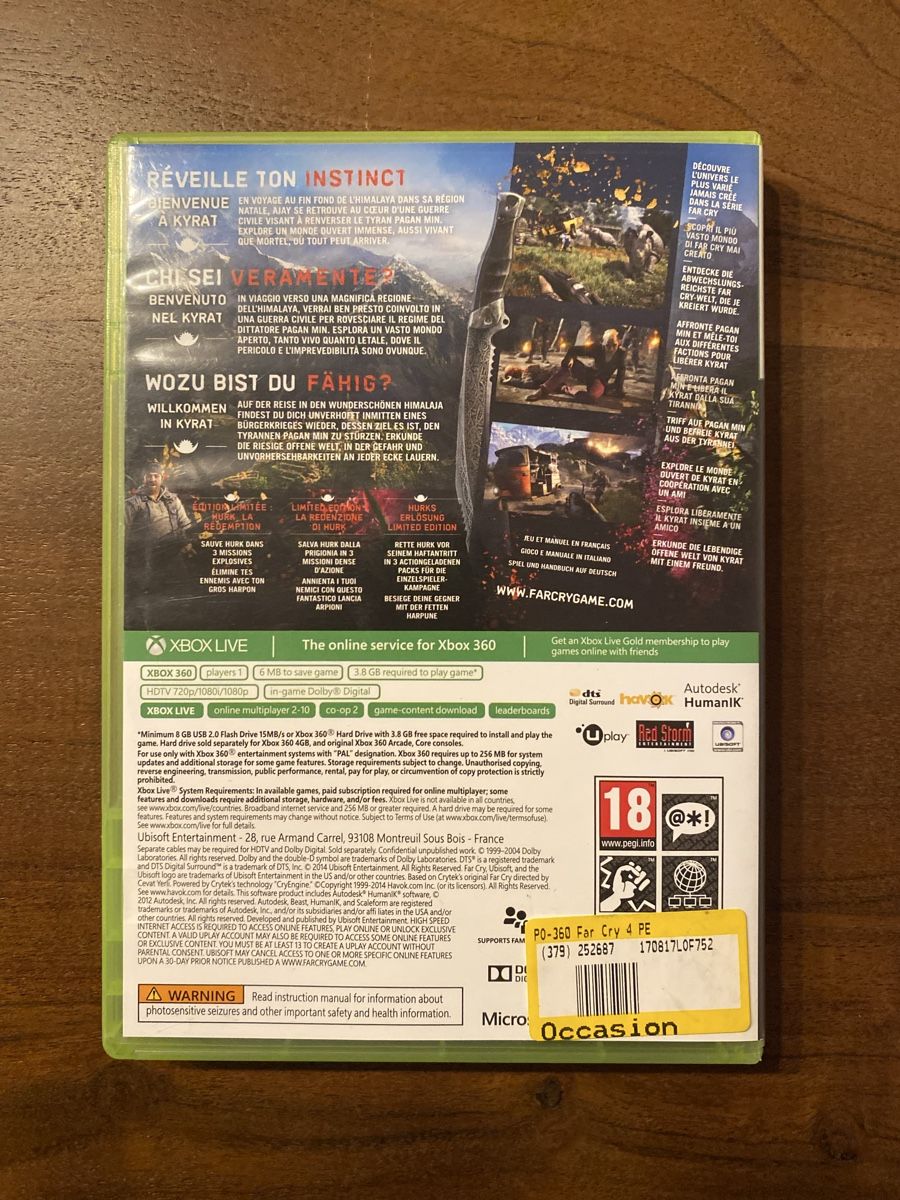 Microsoft Giochi: Farcry 4 für Xbox 360 – Usato da Thunstetten venduto da Virus_33 2