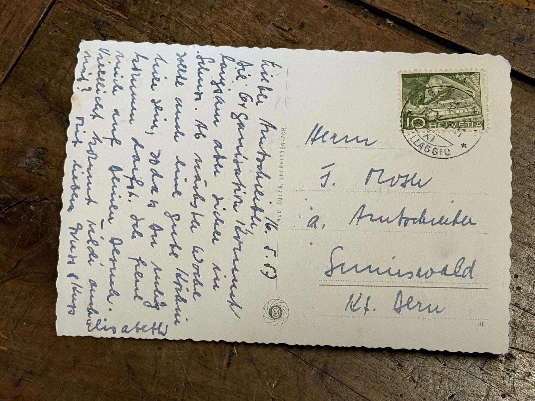 Cartoline postali: 1957 Ansichtskarte San Bernardino Hotel Bellevue – Usato da Bern venduto da Jwpm66 1