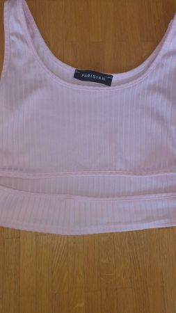 Crop top rose pâle taille S/M