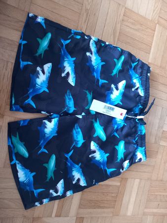 Minotti Badehose Gr. 8-9 Hai-Muster, Sommer, neu mit Etikett
