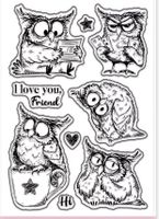 Neues Set  Motivstempel  Eulen  11x16 cm