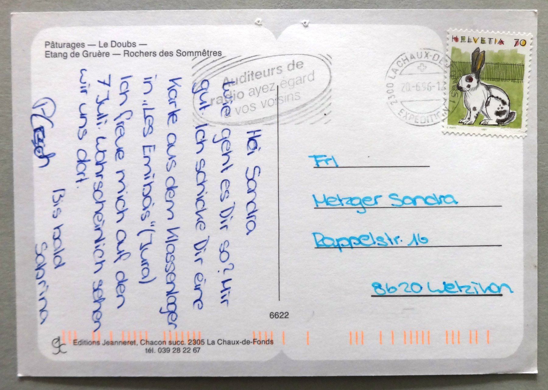 Cartoline postali: Franches-Montagnes – Difettoso da Fétigny venduto da Billy2miny 1