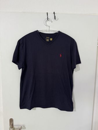 Polo Ralph Lauren T-Shirt V neck Dunkelblau Grösse S QR code