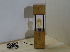 Upcycling Balken Stehleuchte Tischleuchte LED Edison