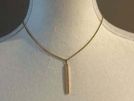 Modeschmuck Kette mit Anhänger Tommy Hilfiger goldfarben