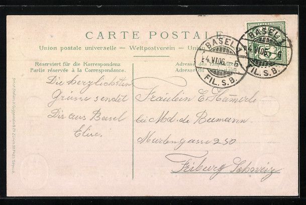 Cartes postales: Präge-AK Basel, St. Jakobsdenkmal, Denk – D'occasion à Berlin par bartko-reher 1