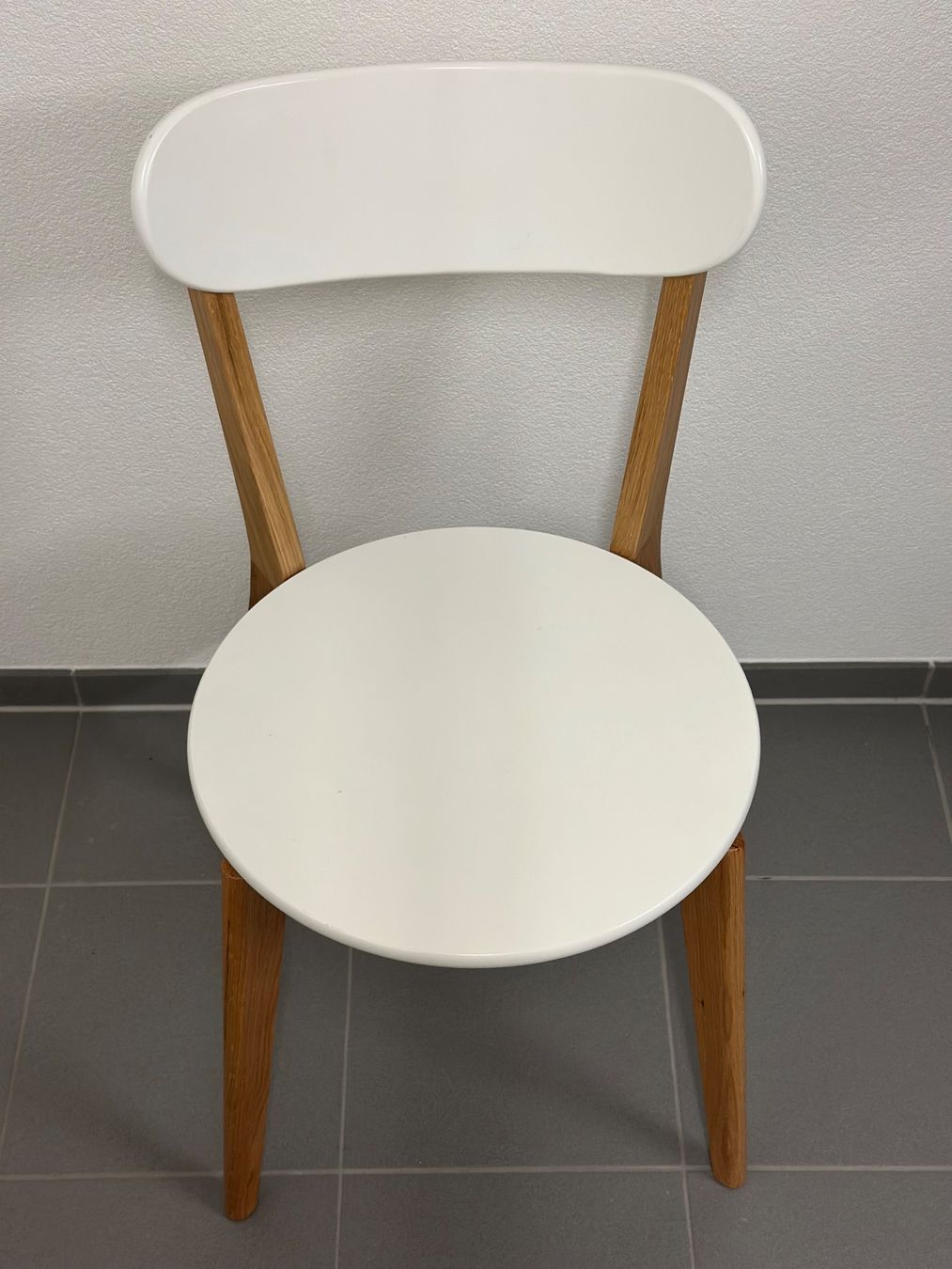 Micasa Sedie: Micasa Designstuhl – Weiss/Eiche – Usato da Sissach venduto da ruppi11 1