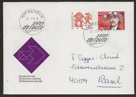 1978 Brief von Genf, Stempel Salon de l'auto, nach Basel