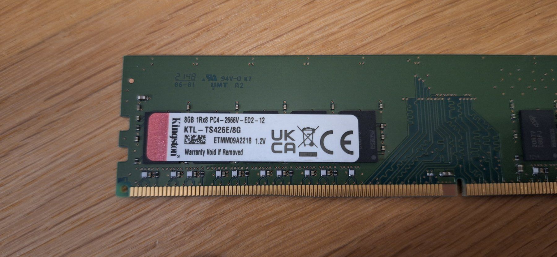 Kingston Memoria / RAM: 8GB DDR4 ECC RAM Kingston 2666MHZ – Usato da Stein AG venduto da dan_zs8w 3