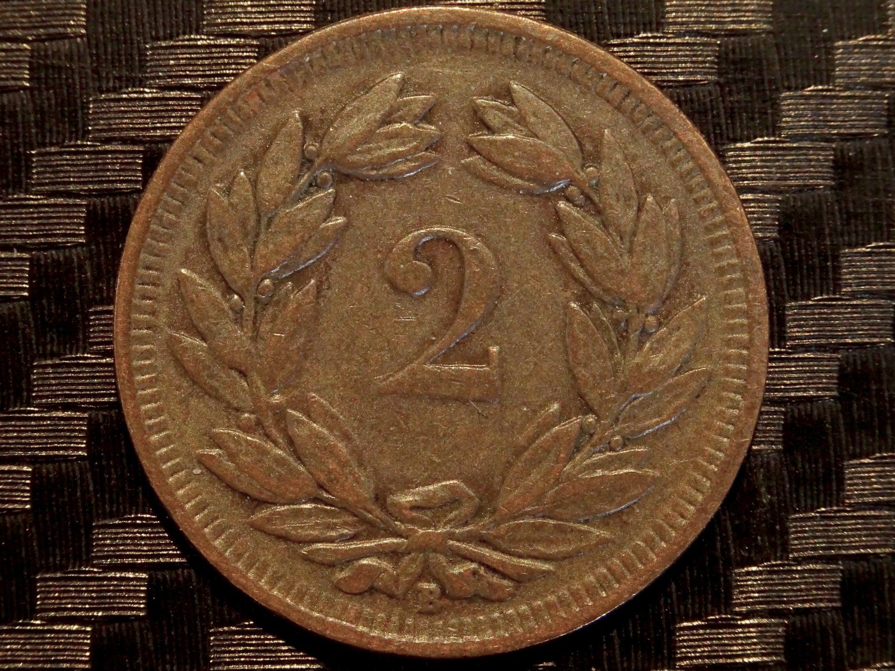 Tutti le monete: 1899 - 2 cts. 1.00 Mio.!!! 2.36gr – Usato da Courgenay venduto da ZubR237 1