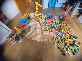 Holzeisenbahn Zubehör Konvolut guter Zustand