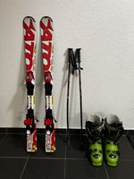 Atomic Skis 110cm inkl Skischuhe + Stöcke