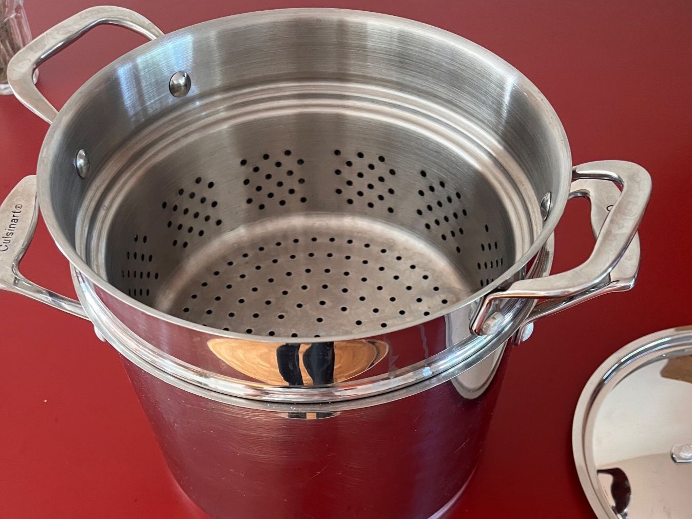 Töpfe: Cuisinart Kochtopf mit Deckel & Dämpfeinsatz 7.6L / 8QT – Gebraucht aus Arlesheim von Haks 1