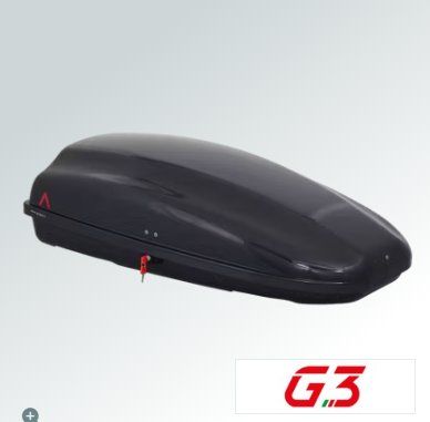 G3 Box da tetto: Dachbox G3 Arjes 320 schwarz glänzend mit Träger – Usato da Flums venduto da Joha