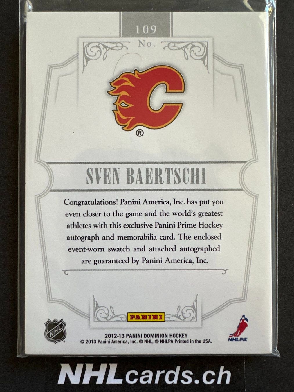 NHL Carte collezionabili: Sven Baertschi NHL Rookie Patch Auto Card /47 – Usato da Belp venduto da nhlcards.ch 1