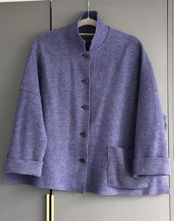 Oska Jacke Wolle lila Grösse 1