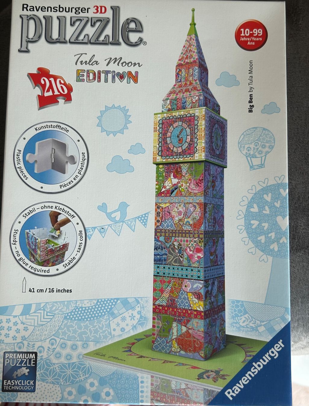 Ravensburger Puzzle: Ravensburger 3D Puzzle, Big Ben Tula Moon Edition, 216 – Usato da Oberkulm venduto da angela_05