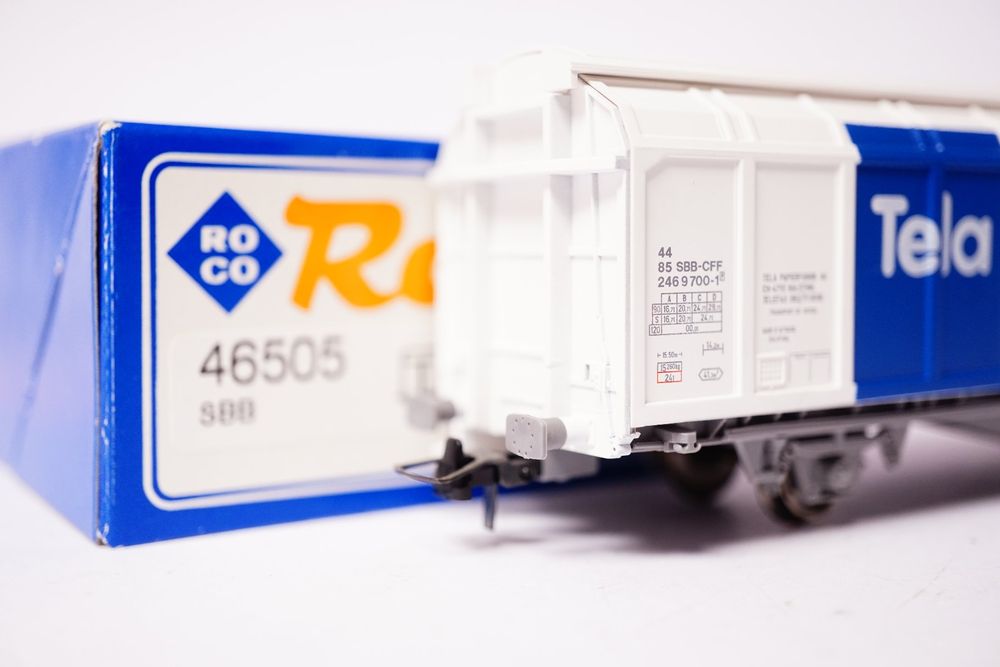 2ß Roco 46505 SBB Güterwagen Hbbillns weiss Tela | Kaufen auf Ricardo