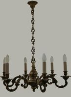 Antico lampadario in ottone massiccio
