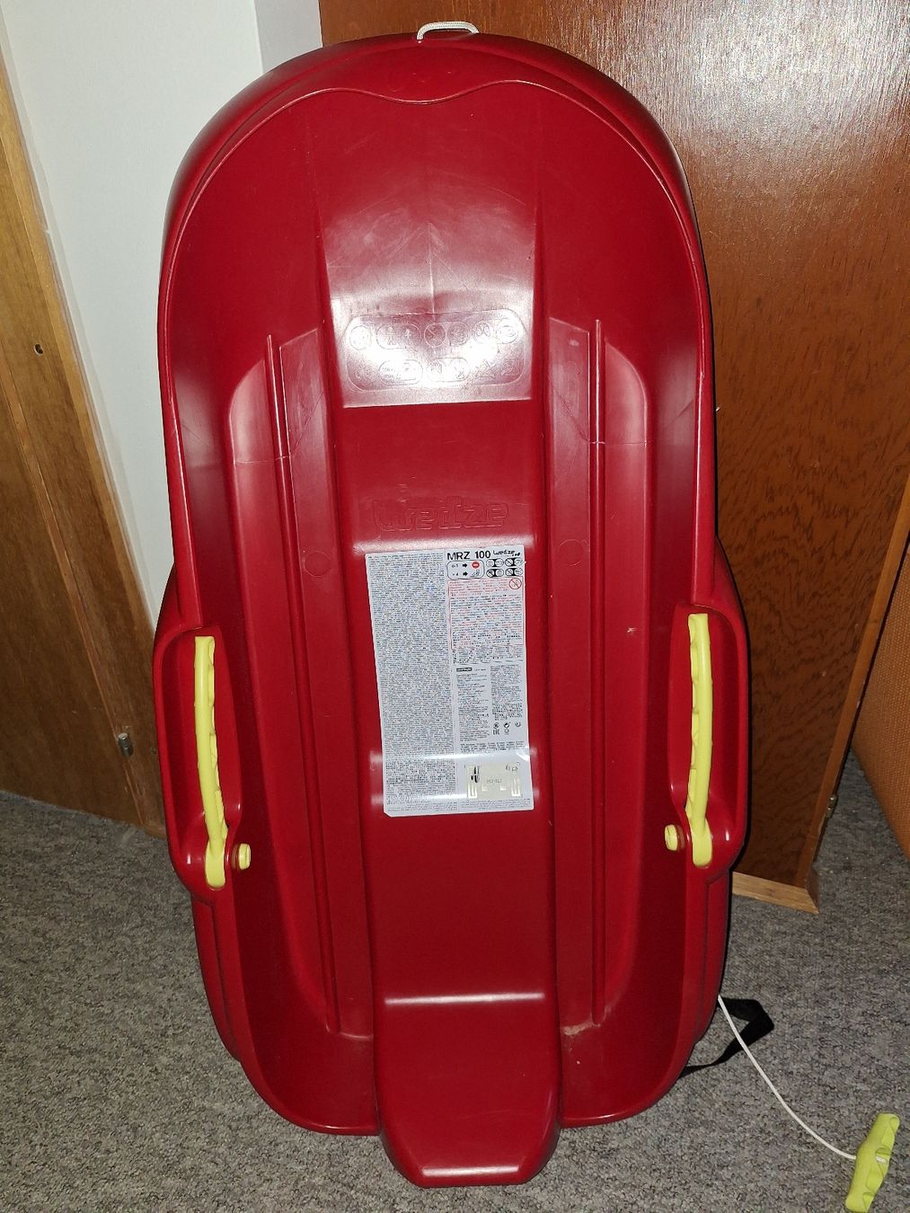 Luge Pour Neige Avec Frein Intégré - Pour Enfants Et Adultes - Polyéthylène Robuste - Avec Pelle Et Accessoires - 2
