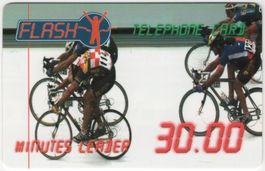 30 CHF FLASH - seltene Prepaid Telefonkarte mit Sport Motiv