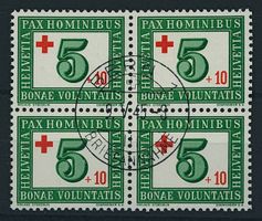 1945 - Rotes Kreuz - Viererblock - Ersttag ET